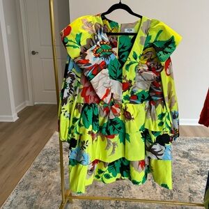 Christopher John Rogers x Target Green Floral Dress; Size 20W/22W